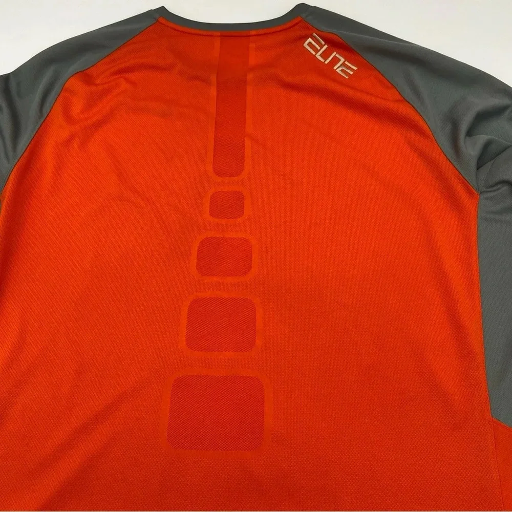 Nike Elite Men’s Syracuse Dri Fit Long Sleeve Shirt Orange & Gray Size XL